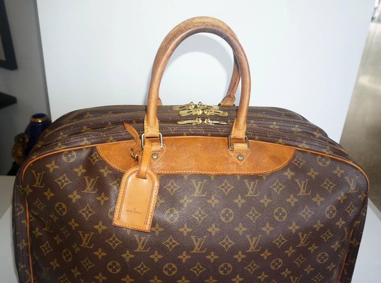 Rare, Louis Vuitton Weekender Bag with Iconic LV Monogram and Leather Trim : On Antique Row ...